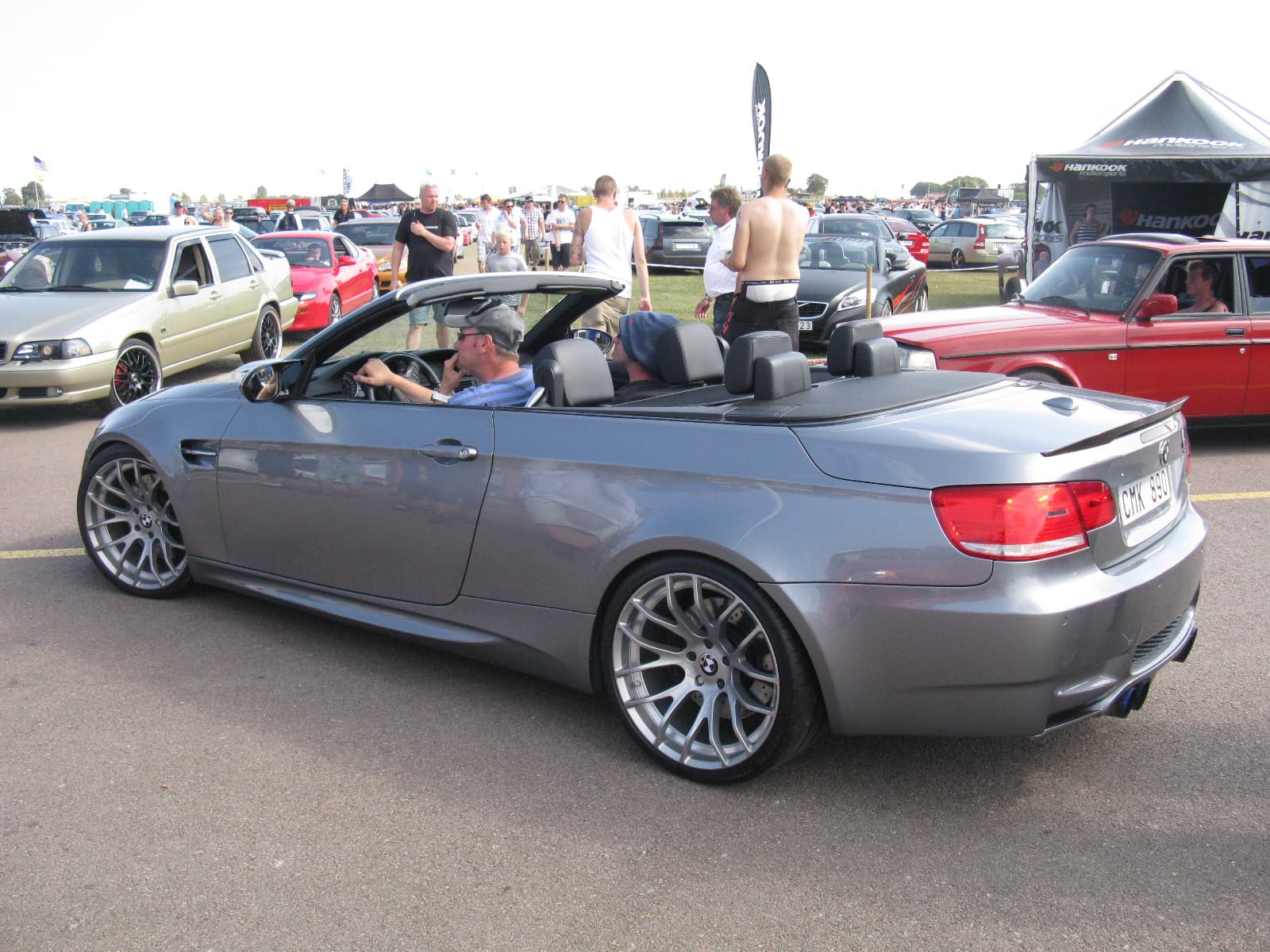 BMW E93 M3 side view with roof down